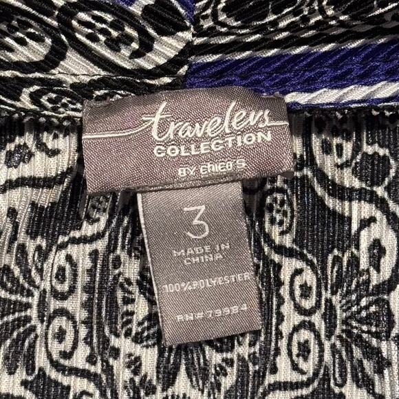 Chicos Travelers Cardigan Boho Minimalist Y2K Coastal Grandma Sheer Size 3 XL 16 - Picture 3 of 5